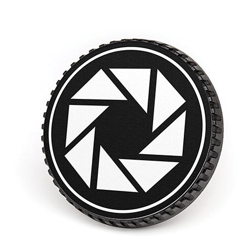 LenzBuddy Body Cap for Nikon F Mount Cameras (Aperture Black/White)