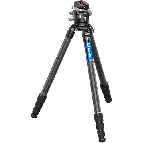 Leofoto LM-324CLX Summit Series Carbon Fiber Tripod with LH-55LR Ball Head