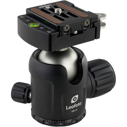 Leofoto NB-40LR Pro Ball Head with Lever-Release Clamp and 2
