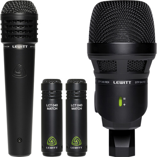 Lewitt BEATKIT Drum Mic Package for Kick Snare and Matched Overheads