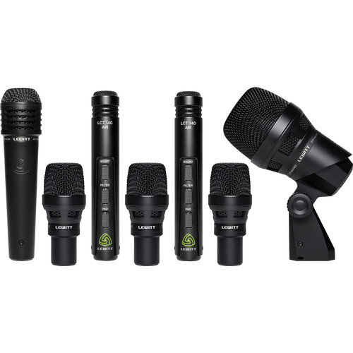 Lewitt BEATKITPRO Professional Drum Mic Package for Kick Snare Toms and Matched Overheads