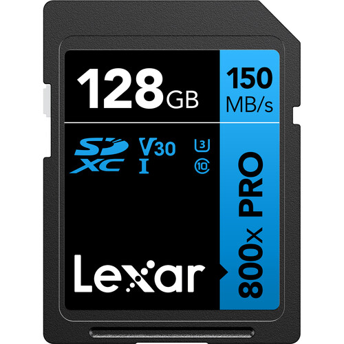 Lexar 128GB High-Performance 800x PRO UHS-I SDXC Memory Card (BLUE Series)