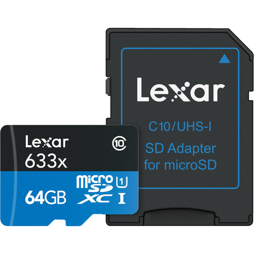 LEXAR HIGH PERFORMANCE MICROSDXC, 64GB,