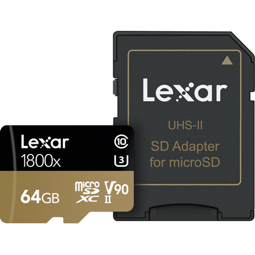 Lexar 64GB Professional 1800x UHSII microSDXC LSDMI64GCBNA1800A
