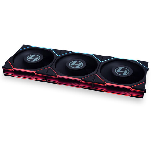 Lian Li 120mm UNI FAN TL LCD Wireless RGB Reverse Blade Case Fans (Black 3-Pack)