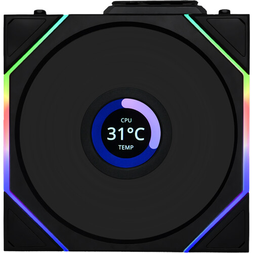 Lian Li 120mm UNI FAN TL LCD Wireless RGB Case Fan (Black)