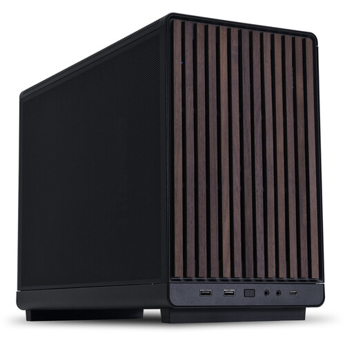 Lian Li A3-mATX Mini-Tower Case with Front Wood Panel (Black)