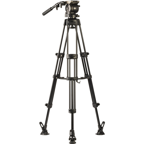 Libec HS-150M Tripod System with H15 Head Mid-Level Spreader Rubber Feet & Case