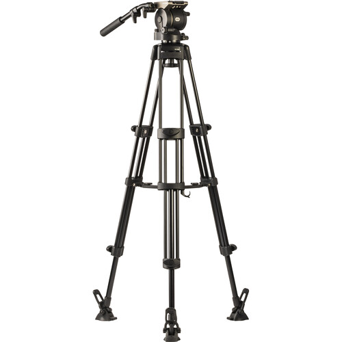 Libec HS-350M Tripod System with H35 Head Mid-Level Spreader Rubber Feet & Case