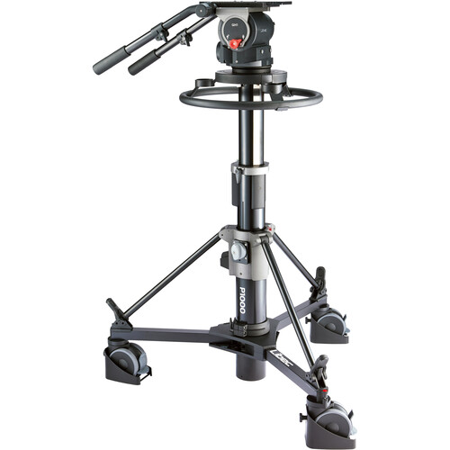 Libec QD-10PD Pedestal System with QH1 Head P1000 Pedestal Column & DL-15B Dolly