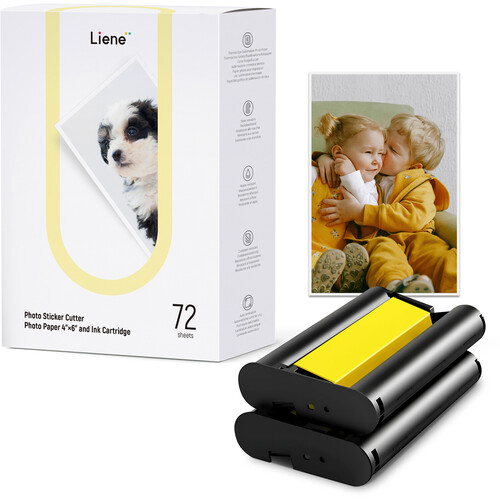 Liene PixCut S1 Photo Paper with 2 Ink Cartridges (4 x 6