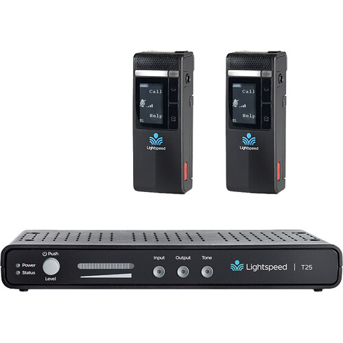 Lightspeed T25-CC Amplifier Wireless Audio Hub with Two CMT Clearmike Microphones