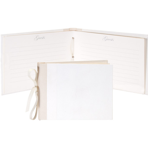 Lineco Guest Book Kit with 24 Printed Ivory Pages (Blank Cover 7 x 10.5