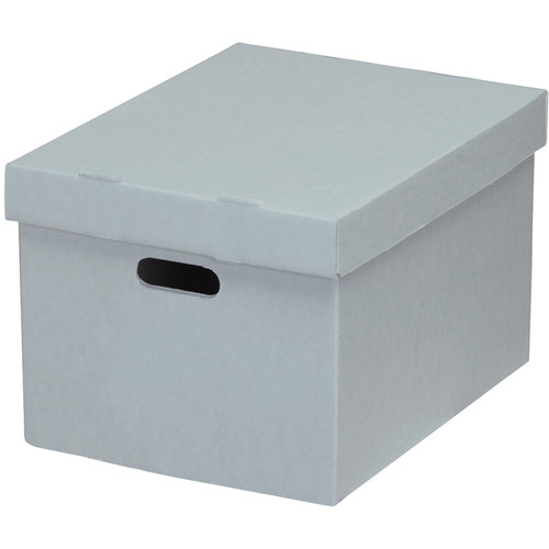 Lineco Ready-To-Assemble Corrugated Bulk Storage Cartons (Blue/Gray 25-Pack)