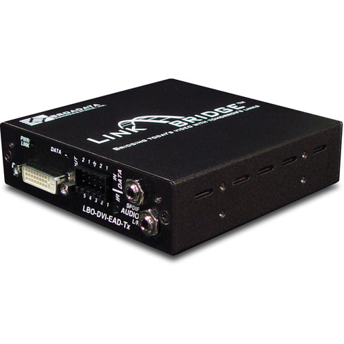 Link Bridge DVI Video Receiver with Embedded Audio and Data (MMF-SC One Fiber)