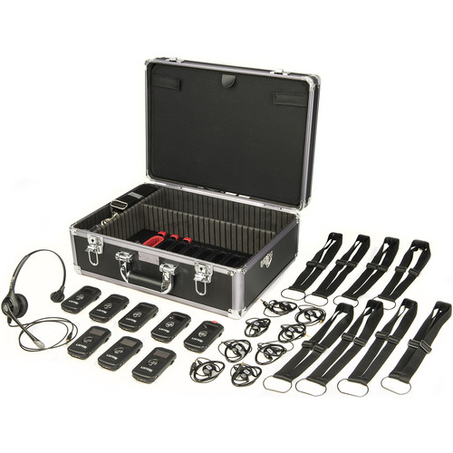 Listen Technologies LKS-2 Base 8 System with 8 Transceivers 1 Headset and Docking Station Case