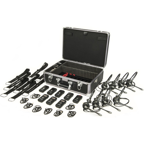 Listen Technologies LKS-3 Collabor-8 System with 8 Transceivers 8 Headsets and Docking Station Case