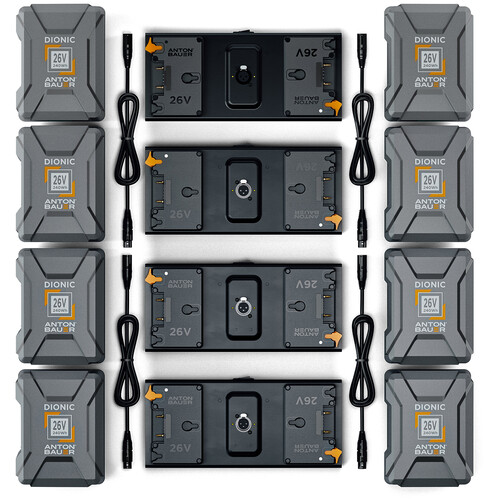 Litepanels 8x 26V 240Wh Battery Set for Quad Array Light Kit (Gold Mount Plus)