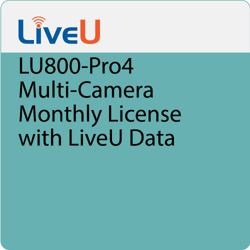 LiveU LU800-PRO4 Multi-Camera Monthly License + 50GB (Requires LiveU Data Plan)