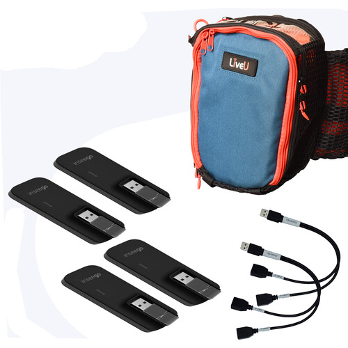 LiveU Solo PRO Connect 4 Modems with Belt Pack Kit (US Version)