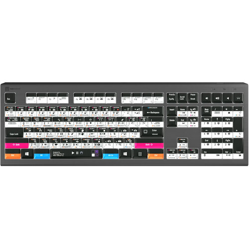 Logickeyboard ASTRA 2 Backlit Keyboard for Adobe Premiere Pro CC and After Effects CC (Mac US English)