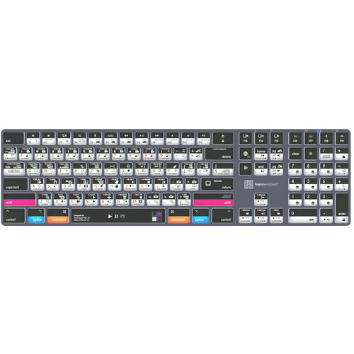 Logickeyboard TITAN Adobe Filmmaker Wireless Keyboard for Mac