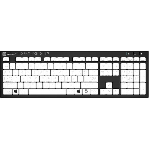Logickeyboard Nero Slimline 6-Dot Braille Wired Keyboard (Windows US English)