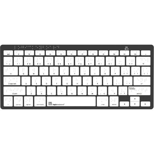 Logickeyboard Braille Wireless Keyboard (Mac and iOS US English)