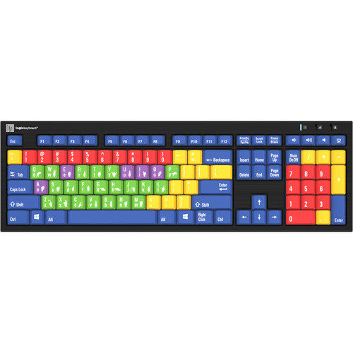 Logickeyboard Pedagogy Learning Keyboard (Windows US English)