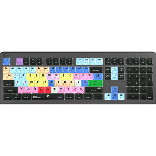 Logickeyboard ASTRA 2 Avid Media Composer Keyboard for macOS (Silver)