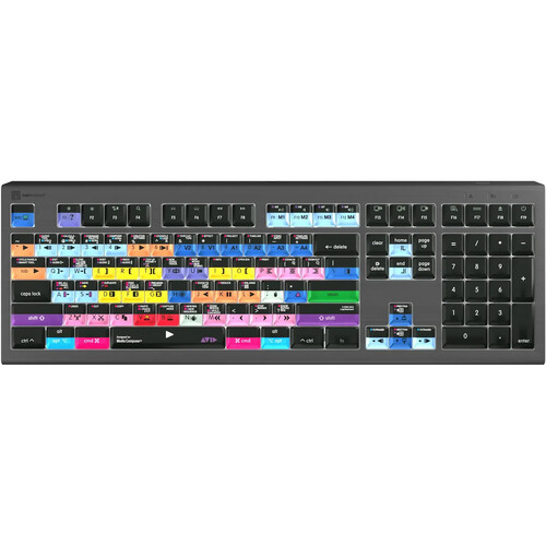 Logickeyboard ASTRA 2 PRO Backlit Keyboard for Avid Media Composer (Mac US English)