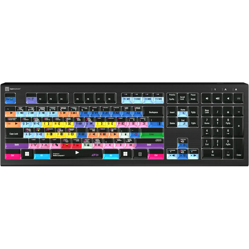 Logickeyboard ASTRA 2 PRO Backlit Keyboard for Avid Media Composer (Windows US English)