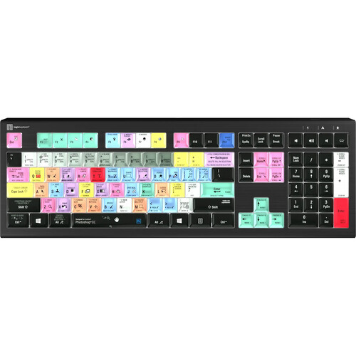 Logickeyboard ASTRA 2 Backlit Keyboard for Adobe Photoshop CC (Windows US English)