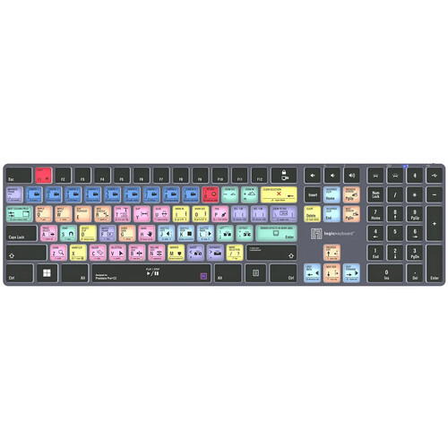 Logickeyboard Adobe Premiere Pro CC TITAN Wireless Backlit US English Keyboard for Windows