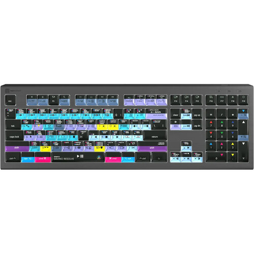 Logickeyboard ASTRA 2 Backlit Keyboard for DaVinci Resolve 18 and 19 (Mac US English)