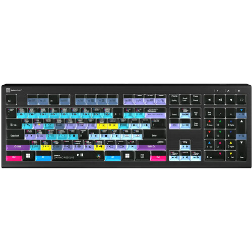 Logickeyboard ASTRA 2 Backlit Keyboard for DaVinci Resolve 18 and 19 (Windows US English)
