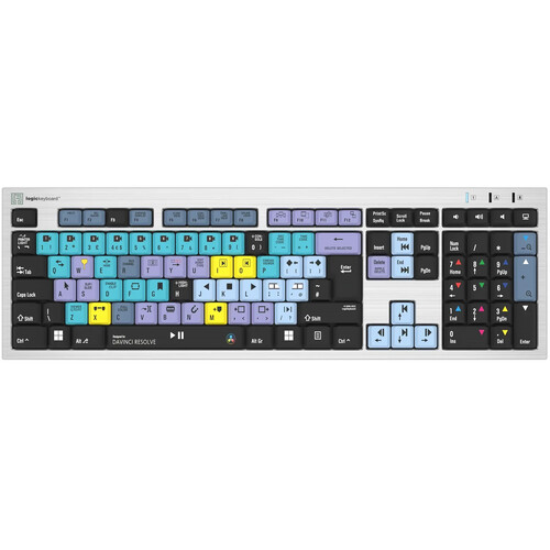 Logickeyboard Slimline Keyboard for DaVinci Resolve (Windows US English)