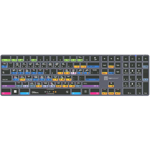Logickeyboard Unreal Engine TITAN Wireless Backlit US English Keyboard for Windows