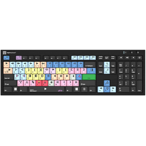 Logickeyboard Nero Slimline Keyboard for Avid Media Composer (Windows US English)
