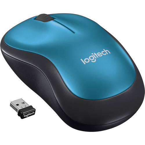 Logitech M185 Wireless Mouse (Blue/Black) 910003636 B&H Photo
