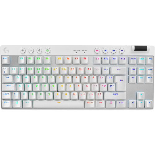Logitech G PRO X TKL LIGHTSPEED Wireless RGB Gaming Keyboard (White Tactile)