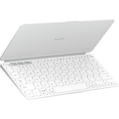 Logitech KEYS-TO-GO 2 Wireless Keyboard for iPad iOS & Mac with Cover (Pale Gray)