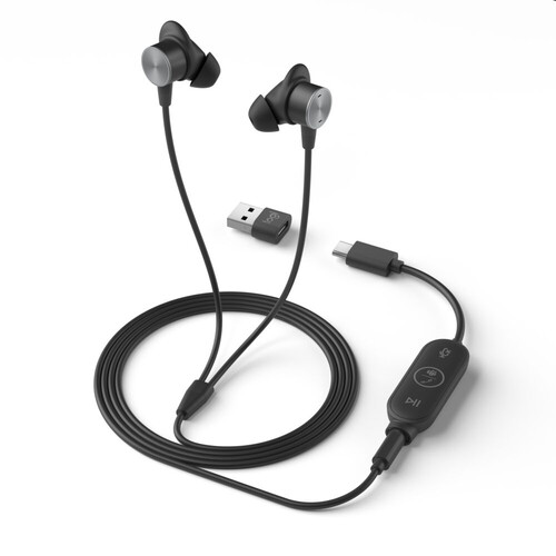Logitech Zone Wired Earbuds (Graphite Microsoft Teams)