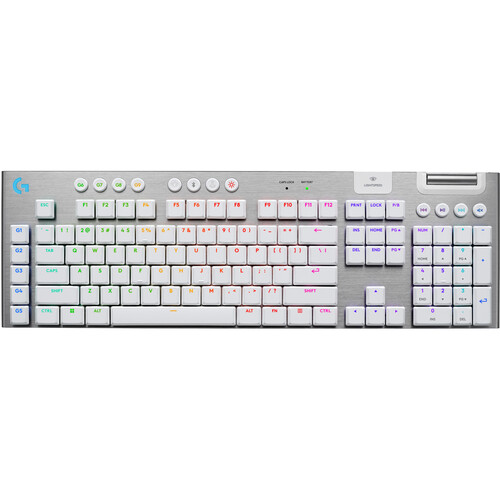 Logitech G G915 X LIGHTSPEED Low-Profile Wireless RGB Mechanical Gaming Keyboard (White GL Tactile)