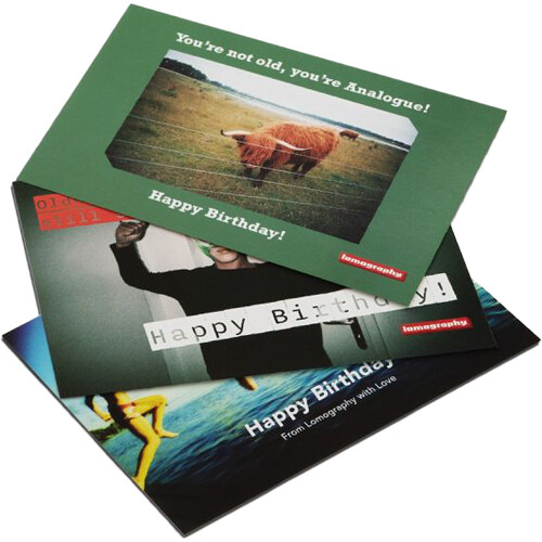 Lomography Set of 3 Happy Birthday Photo Postcards