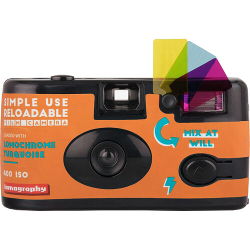 Lomography Simple Use Reloadable Turquoise Film Camera