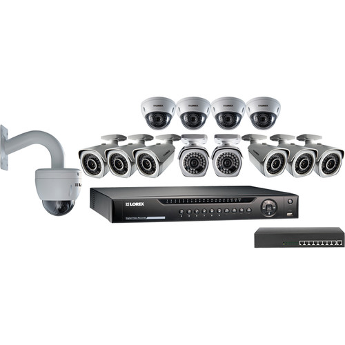 Lorex 16Channel NVR with 3TB HDD, 12 IP Cameras, LNR4163C12Z1B