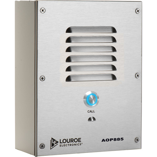 Louroe VeriFact 535 Speaker Microphone with Call Button for IP Cameras & More