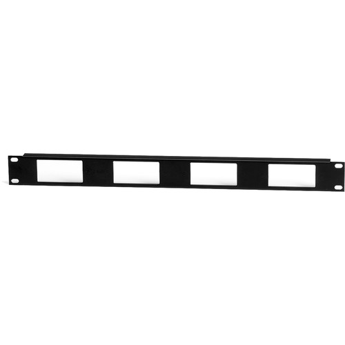 Lowell Manufacturing Rackmount Device Panel (Black 1 RU 4 Slots)