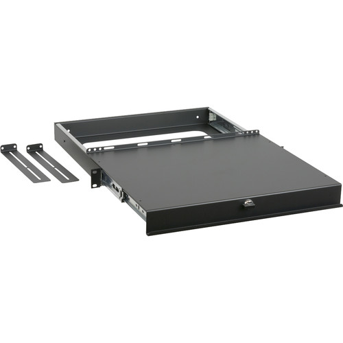 Lowell Manufacturing Sliding Rackmount Shelf with Stay-Open Latch